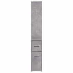 vidaXL Narrow Bathroom Cupboard with Wheels Storage Cabinet Engineered Wood - concrete grey - Additional view 4