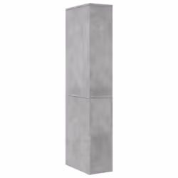 vidaXL Narrow Bathroom Cupboard with Wheels Storage Cabinet Engineered Wood - concrete grey - Additional view 5