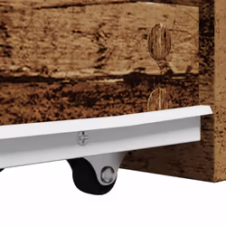 vidaXL Narrow Bathroom Cupboard with Wheels Storage Cabinet Engineered Wood - old wood - Additional view 9