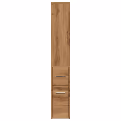 vidaXL Narrow Bathroom Cupboard with Wheels Storage Cabinet Engineered Wood - artisian oak - Additional view 4