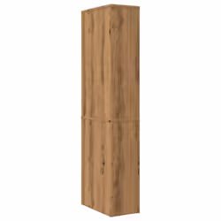 vidaXL Narrow Bathroom Cupboard with Wheels Storage Cabinet Engineered Wood - artisian oak - Additional view 5