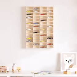 vidaXL Wall Display Cabinet with 90 Compartments Display Case Display Shelf - 40 x 4.5 x 60 cm