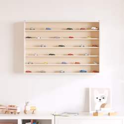 vidaXL Wall Display Cabinet with 6 Shelves Display Case Wall Display Shelf - 80 x 8.5 x 55 cm - Additional view 2