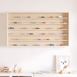 vidaXL Wall Display Cabinet with 6 Shelves Display Case Wall Display Shelf - 100 x 8.5 x 55 cm - Additional view 2