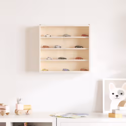 vidaXL Wall Display Cabinet with Doors Display Case Wall Display Shelf Unit - 40 x 8.5 x 37 cm - Additional view 2