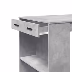 vidaXL Bar Table Kitchen Pub Table Bistro Table Concrete Grey Engineered Wood - Additional view 7