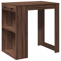 vidaXL Bar Table Kitchen Counter Table Bistro Table Brown Oak Engineered Wood