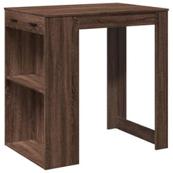 vidaXL Bar Table Kitchen Counter Table Bistro Table Brown Oak Engineered Wood