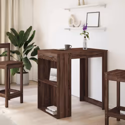 vidaXL Bar Table Kitchen Counter Table Bistro Table Brown Oak Engineered Wood