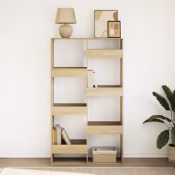 vidaXL Book Cabinet/Room Divider Bookcase Storage Cabinet Bookshelf Old Wood - sonoma oak, 100 x 33 x 175 cm - Additional view 2