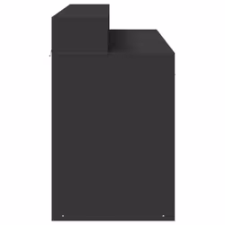 vidaXL Desk with LED Lights Writing Table Working Table Black Engineered Wood - Additional view 6