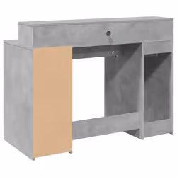 vidaXL Desk with LED Lights Study Working Table Concrete Grey Engineered Wood - Additional view 7