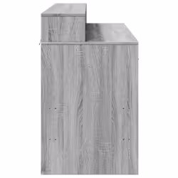 vidaXL Desk with LED Lights Writing Working Table Grey Sonoma Engineered Wood - Additional view 6