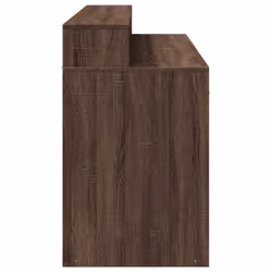 vidaXL Desk with LED Lights Writing Working Table Brown Oak Engineered Wood - Additional view 6