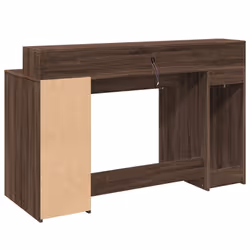 vidaXL Desk with LED Lights Writing Working Table Brown Oak Engineered Wood - Additional view 7