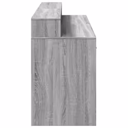 vidaXL Desk with LED Lights Writing Working Table Grey Sonoma Engineered Wood - Additional view 6