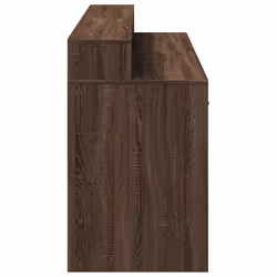 vidaXL Desk with LED Lights Writing Working Table Brown Oak Engineered Wood - Additional view 6