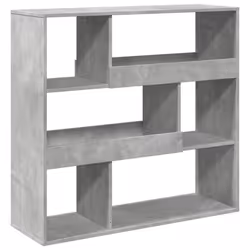 VidaXL 3309477, Grey, 6 shelves, Wood, Wood, 1000 mm, 330 mm
