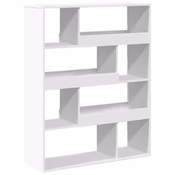 VidaXL 3309483, White, 8 shelves, Wood, Wood, 1000 mm, 330 mm