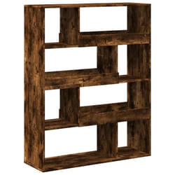 vidaXL Room Divider Privacy Screen Room Partition Bookcase Engineered Wood - smoked oak, 100 x 33 x 125.5 cm