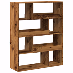 vidaXL Room Divider Privacy Screen Room Partition Bookcase Engineered Wood - old wood, 100 x 33 x 125.5 cm