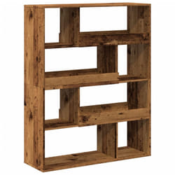 vidaXL Room Divider Privacy Screen Room Partition Bookcase Engineered Wood - old wood, 100 x 33 x 125.5 cm