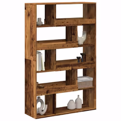 vidaXL Room Divider Privacy Screen Room Partition Bookcase Engineered Wood - old wood, 100 x 33 x 156.5 cm