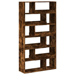 vidaXL Room Divider Privacy Screen Room Partition Bookcase Engineered Wood - smoked oak, 100 x 33 x 187.5 cm
