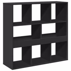 VidaXL 3309511, Black, 8 shelves, Wood, Wood, 1000 mm, 330 mm
