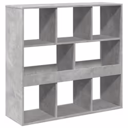VidaXL 3309513, Grey, 8 shelves, Wood, Wood, 1000 mm, 330 mm