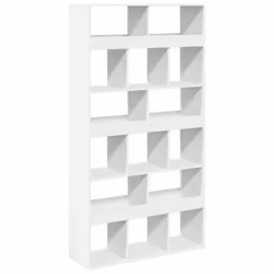 VidaXL 3309537, White, 15 shelves, Wood, Wood, 1000 mm, 330 mm
