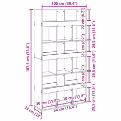 VidaXL 3309542 living room bookcase - Additional view 8