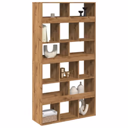 vidaXL Room Divider Privacy Screen Bookcase Bookshelf Engineered Wood - artisan oak, 100 x 33 x 187.5 cm