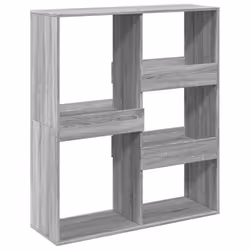 vidaXL Room Divider Privacy Screen Room Partition Bookcase Engineered Wood - grey sonoma, 100 x 33 x 115 cm - Additional view 5