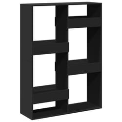 vidaXL Room Divider Privacy Screen Room Partition Bookcase Engineered Wood - black, 100 x 33 x 135 cm