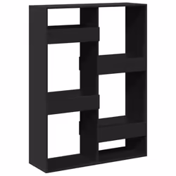 vidaXL Room Divider Privacy Screen Room Partition Bookcase Engineered Wood - black, 100 x 33 x 135 cm - Additional view 5