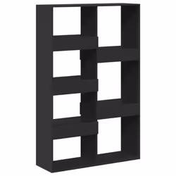 vidaXL Room Divider Privacy Screen Room Partition Bookcase Engineered Wood - black, 100 x 33 x 155.5 cm