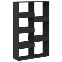 vidaXL Room Divider Privacy Screen Room Partition Bookcase Engineered Wood - black, 100 x 33 x 155.5 cm