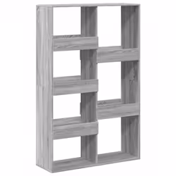vidaXL Room Divider Privacy Screen Room Partition Bookcase Engineered Wood - grey sonoma, 100 x 33 x 155.5 cm