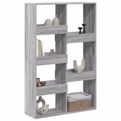 vidaXL Room Divider Privacy Screen Room Partition Bookcase Engineered Wood - grey sonoma, 100 x 33 x 155.5 cm