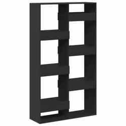 vidaXL Room Divider Privacy Screen Room Partition Bookcase Engineered Wood - black, 100 x 33 x 175 cm