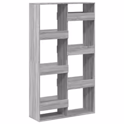 vidaXL Room Divider Privacy Screen Room Partition Bookcase Engineered Wood - grey sonoma, 100 x 33 x 175 cm