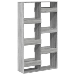 vidaXL Room Divider Privacy Screen Room Partition Bookcase Engineered Wood - grey sonoma, 100 x 33 x 175 cm