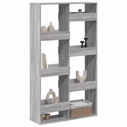 vidaXL Room Divider Privacy Screen Room Partition Bookcase Engineered Wood - grey sonoma, 100 x 33 x 175 cm