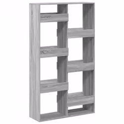 vidaXL Room Divider Privacy Screen Room Partition Bookcase Engineered Wood - grey sonoma, 100 x 33 x 175 cm - Additional view 5
