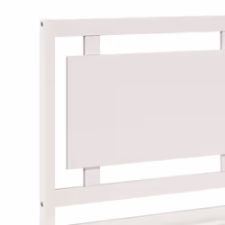 vidaXL Bed Frame Wooden Platform Bed Bedstead Bedroom Bed Base Solid Wood - white, 200 x 220 cm - Additional view 6