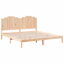 vidaXL Extra Long Bed Frame without Mattress Bed BaseÂ 200x220 cm Solid Wood - Additional view 2