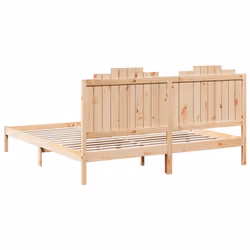vidaXL Extra Long Bed Frame without Mattress Bed BaseÂ 200x220 cm Solid Wood - Additional view 5