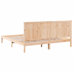 vidaXL Extra Long Bed Frame without Mattress Bed Base 200x220 cm Solid Wood - Additional view 5