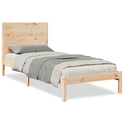 vidaXL Bed Frame Bed Base Bedstead Bedroom Mattress Foundation Solid Wood Pine - 90 x 210 cm